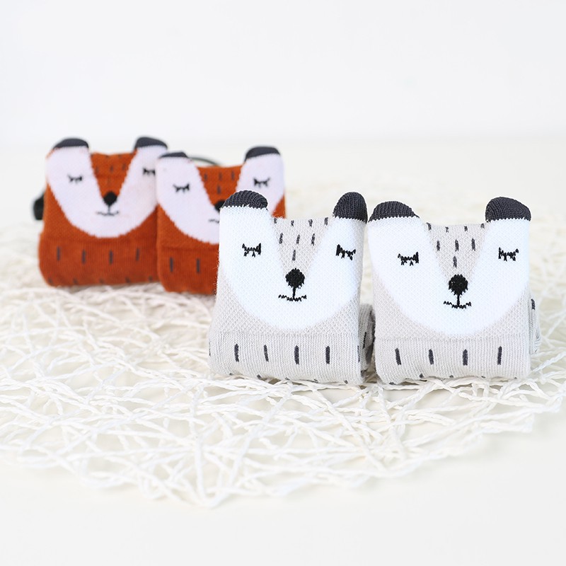 Đôi vớ cổ cao in hình chú cáo xinh xắn cho bé