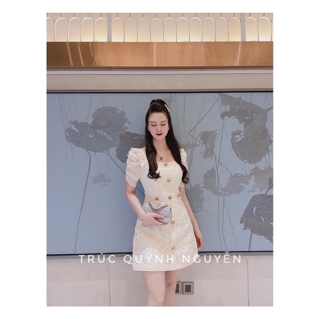 pass đầm trắng Trúc Quỳnh Nguyễn size M nhỏ new 99