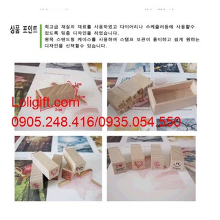 BỘ CON DẤU GỖ DIY 12 KÍ TỰ
