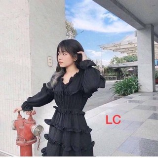 Đầm tiểu thư tay bèo HANA75