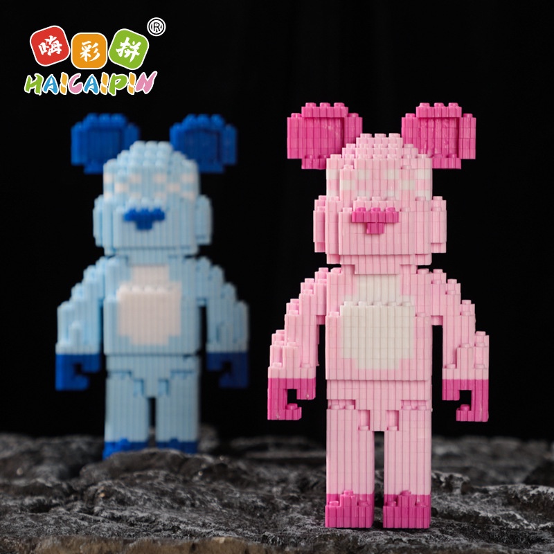 Lego Bearbrick, Lego Kaws Đồ Chơi Lắp Ráp Mô Hình Gấu Bearbrick Cỡ Lớn 20cm annhienstore