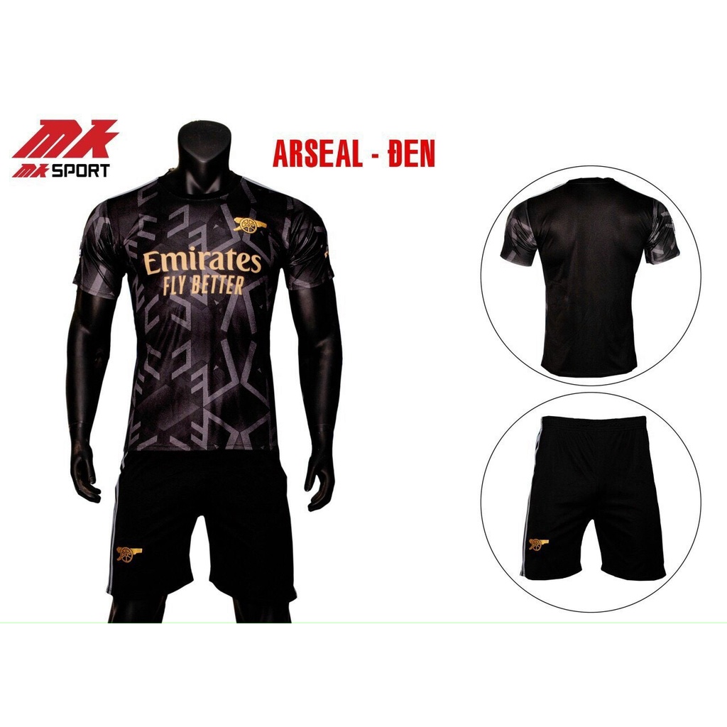 Bộ Bóng Đá ARS đen giải mới 2022 - 2023