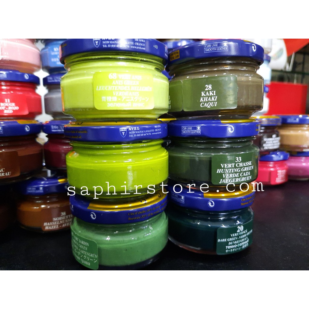 Xi đánh giày màu xanh lá đậm - dark green, đánh đồ da