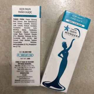 Kem trị mụn thảo dược wondera 30g
