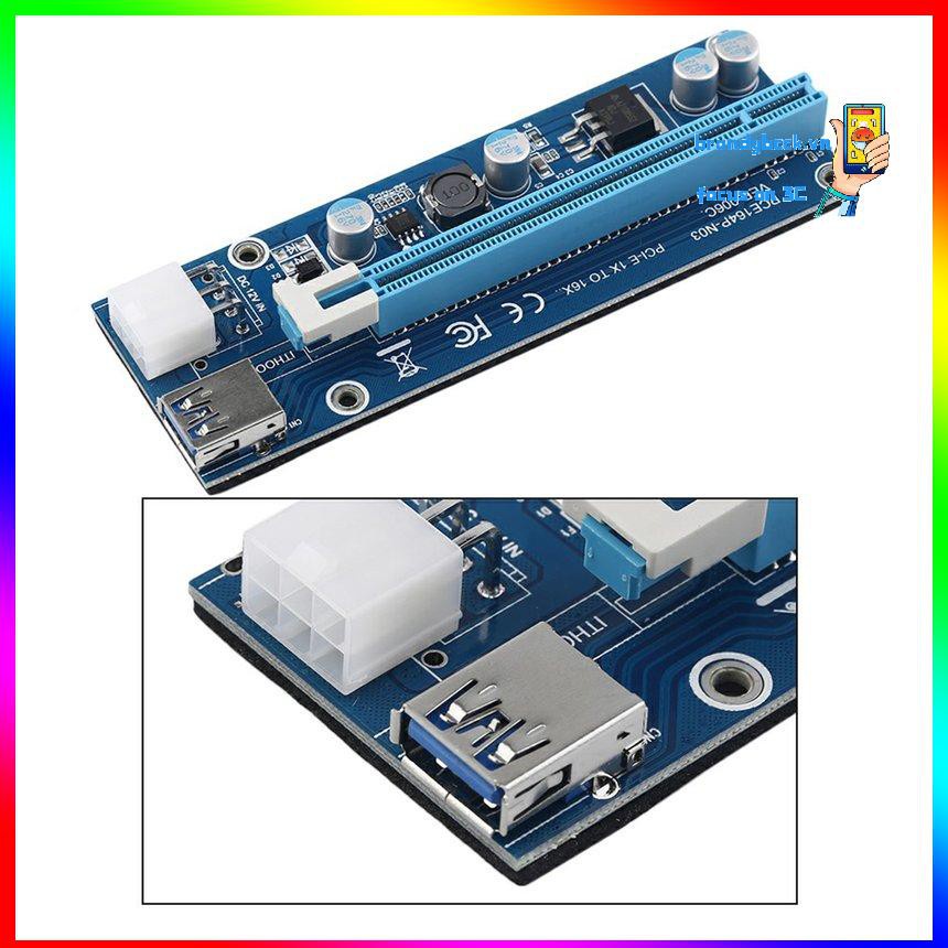 Card Đồ Họa Mở Rộng Pci-E1X Sang 16x 6pin Thẻ | BigBuy360 - bigbuy360.vn