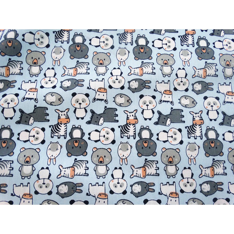 Set 2 Tấm Vải 100% cotton 50 * 40cm Họa Tiết Động Vật Đáng Yêu