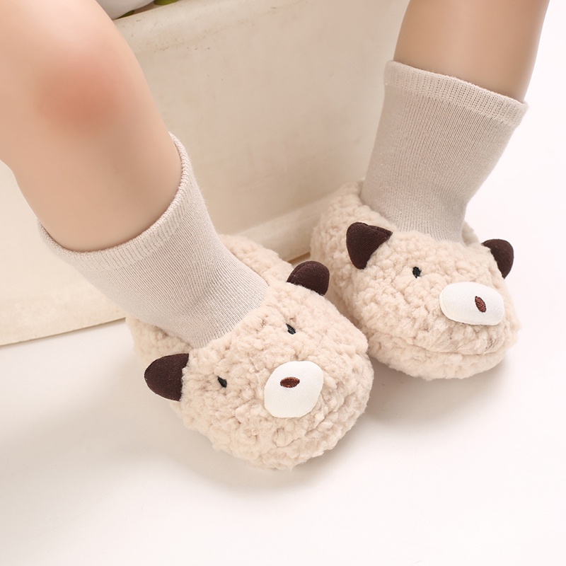 Giày Bốt Cotton Mềm Mại Thoải Mái Chống Trượt Giữ Ấm Cho Bé Trai Gái Sơ Sinh