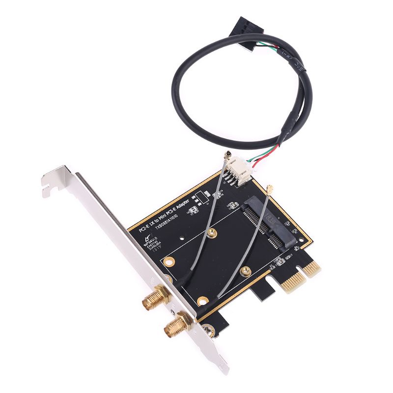 Rx Bộ Chuyển Đổi Wifi Pci-E 1x Sang Mini Pci Express Wifi Raiser Pci-E 1x Hỗ Trợ Bluetooth Không Dây