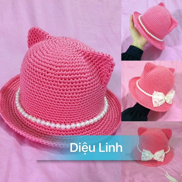 Mũ hè Hello kitty handmade