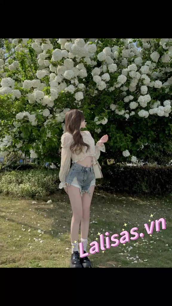 【LALISAS】 Quần short denim lưng cao ôm dáng thời trang Hàn Quốc cho nữ | BigBuy360 - bigbuy360.vn
