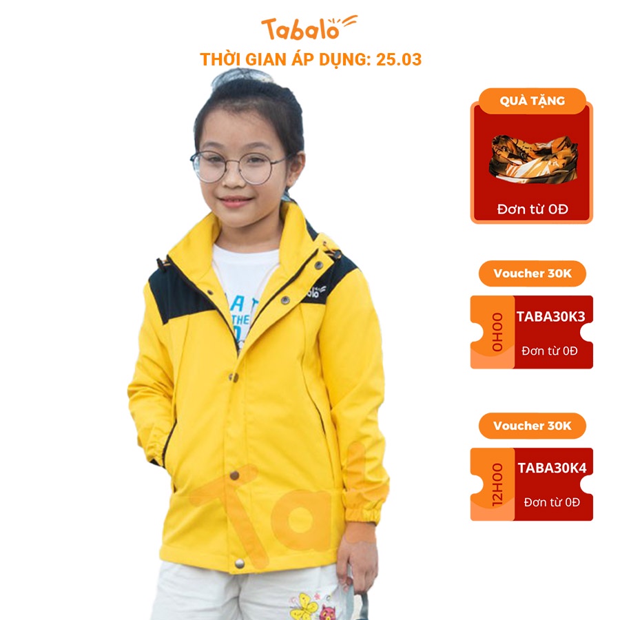 Áo Khoác Gió Tabalo Kids, Áo Khoác 2 Lớp Trẻ Em Cản Gió, Chống Nước, Giữ Ấm Cực Tốt