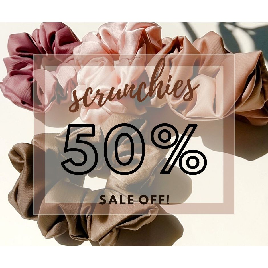 [Hàng Độc Quyền] Cột Tóc Vải Scrunchies độc quyền lụa mango óng ánh