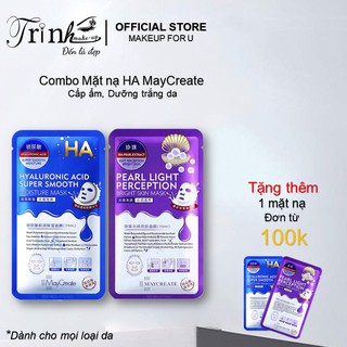 Combo Mặt Nạ Dưỡng Ẩm Trắng Da HA Hyaluronic Acid Maycreate 1 miếng Nội Địa Trung 28m
