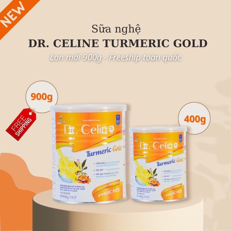 Sữa nghệ phục hồi sức khoẻ sau sinh và phẫu thuật Dr.Celine Turmeric Gold 900g