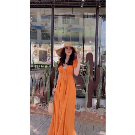 Đầm maxi nơ Bigsize 55kg Đến 100kg