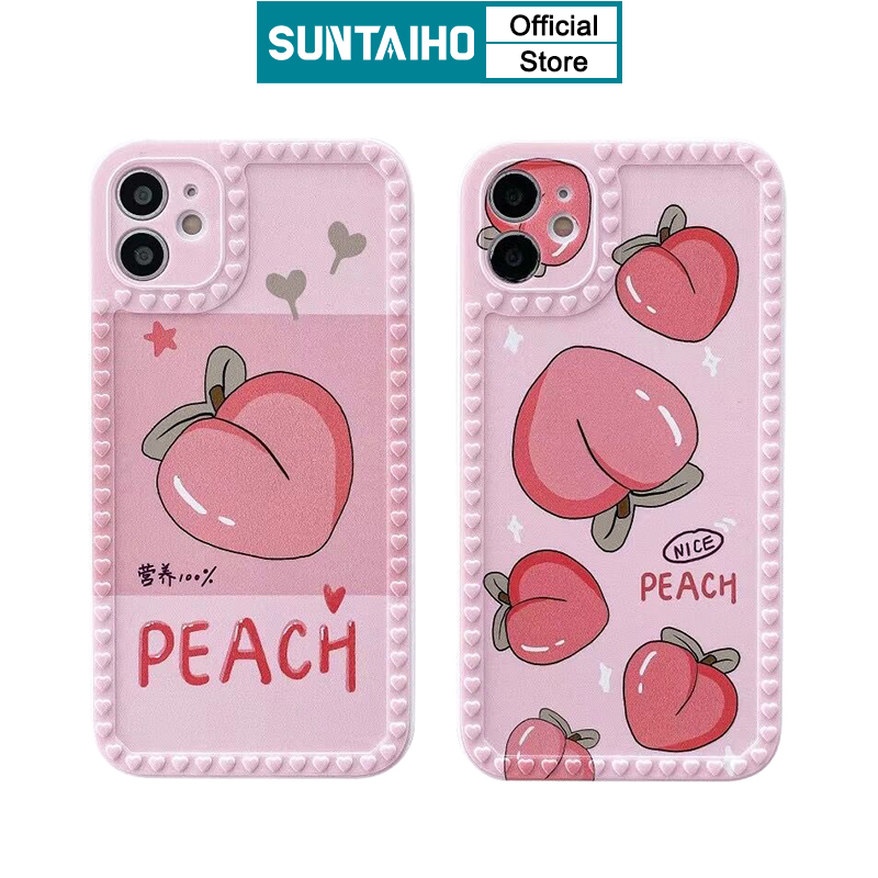 Ốp Điện Thoại Suntaiho Tpu Mềm In Hình Quả Đào Cho Iphone 7 7plus 8 8 Plus 12 Mini 11 Pro Max 6 6s Plus Se 2020 X | BigBuy360 - bigbuy360.vn