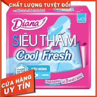 Diana Siêu Thấm có cánh Cool Fresh 1 Gói 8 miếng .