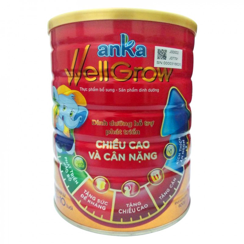 sữa bột anka well grow 900g