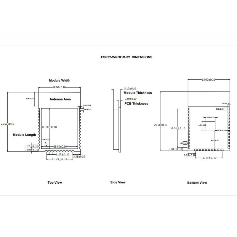Bảng Mạch Phát Triển SP-WROOM-32 ABS &amp; Hợp Kim WiFi Thấp Cho Voic