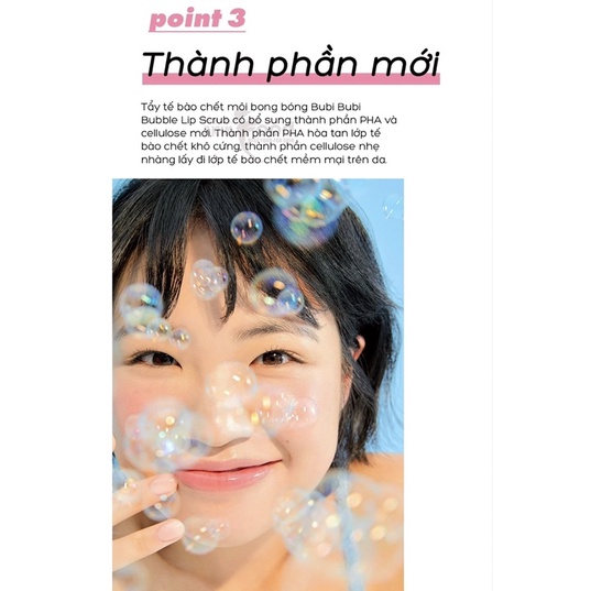 Tẩy da chết làm mềm môi UNPA Bubi Bubi Bubble Lip Scrub 10ml UPBBLS01