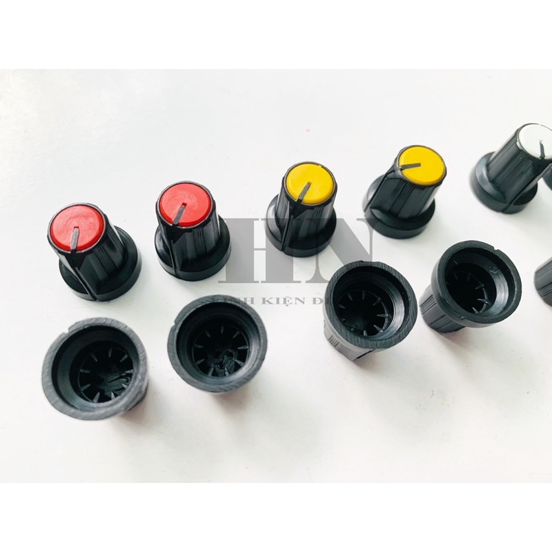 Bộ 26 Nút Nhựa Volume - Chụp Volume Loại Tròn - Khuyết ĐEN/XÁM