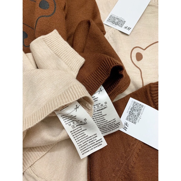 Set 2 Áo len gấu HM cho bé