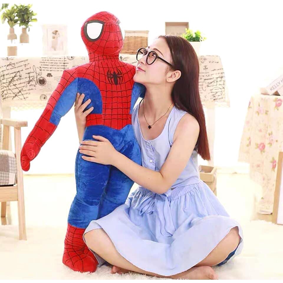 Gấu bông gối ôm hình dáng siêu nhân nhện siêu dễ thương, có đủ mọi size - Thú nhồi bông