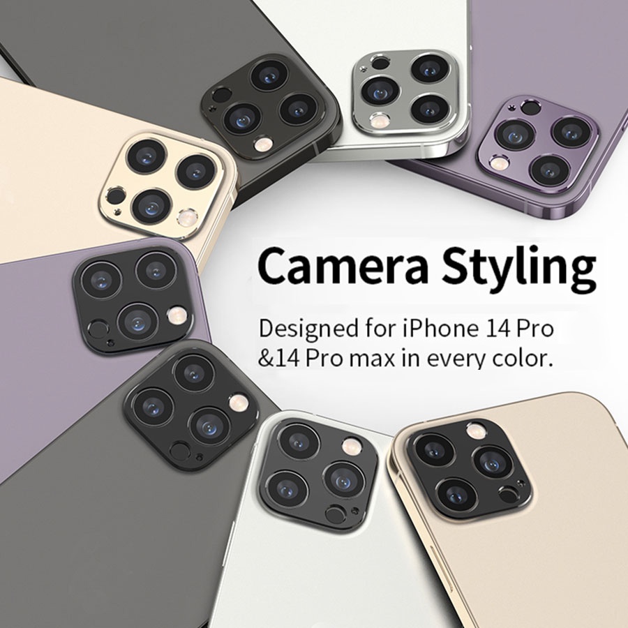 Vòng Kim Loại Bảo Vệ Ống Kính Máy Ảnh Sau Cho iPhone 14 Pro Max / 14 Plus Ốp