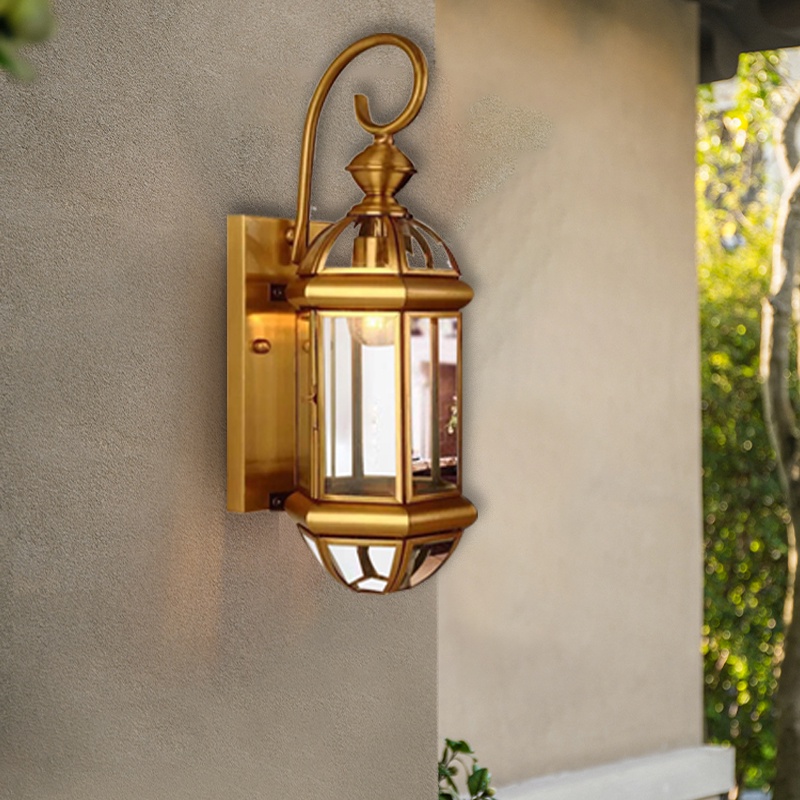 Đèn treo tường,đèn Đồng gắn tường cột Nguyên Chất Tặng kèm bóng led Bảo hành 12 tháng Lỗi 1 đổi 1 Dùng ngoài trời