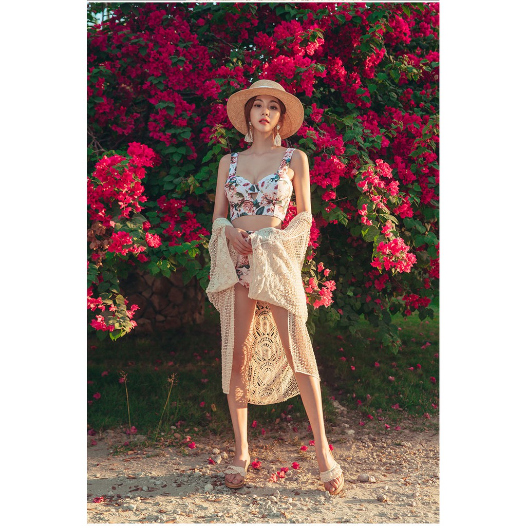 [ ẢNH THẬT ] Bikini vintange nữ hai mảnh hoa hồng che khuyết điểm, đồ bơi nữ hai mảnh sexy | BigBuy360 - bigbuy360.vn