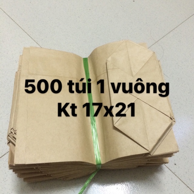 Combo 500 túi giấy xi măng loại túi 1 vuông