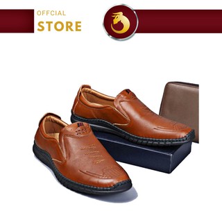 Giày lười nam da bò thật khâu đế chắc chắn gl02