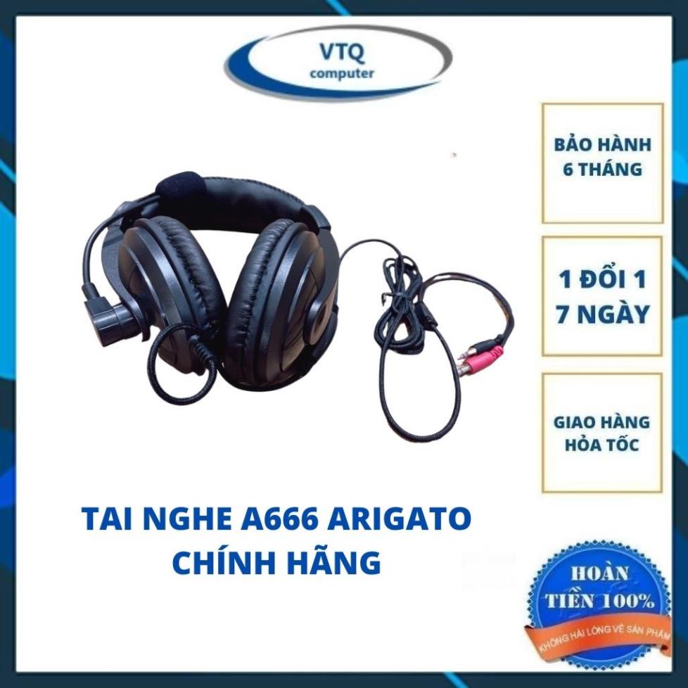 Tai nghe máy tính có Mic cao cấp A666, Có hộp, âm thanh trong trẻo-Học Online ,Nghe nhạc...