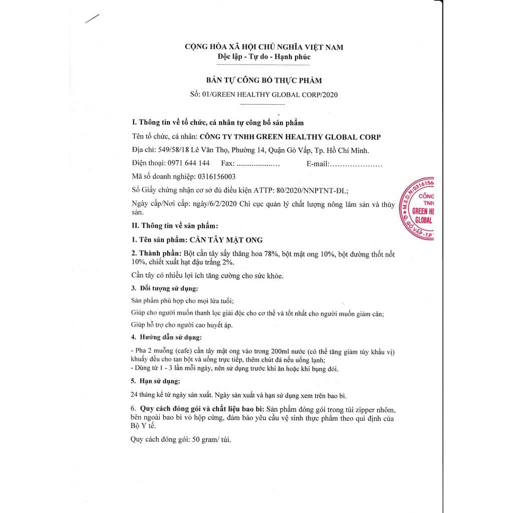 Chính Hãng - Bột Cần Tây (Mua 3 tặng 1 bình thuỷ tinh) | BigBuy360 - bigbuy360.vn