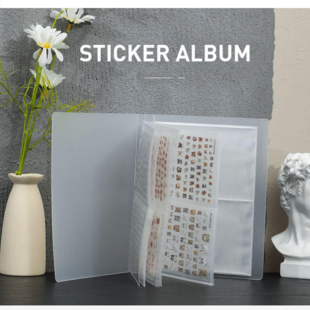 [Hàng mới về] Album hình dán làm móng trưng bày sưu tầm bền sức chứa lớn trong suốt chống mòn không biến dạng