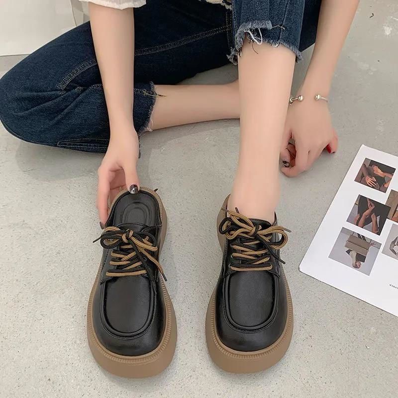 Dép Da Đế Dày Buộc Dây Thời Trang Mùa Hè Cho Nữ