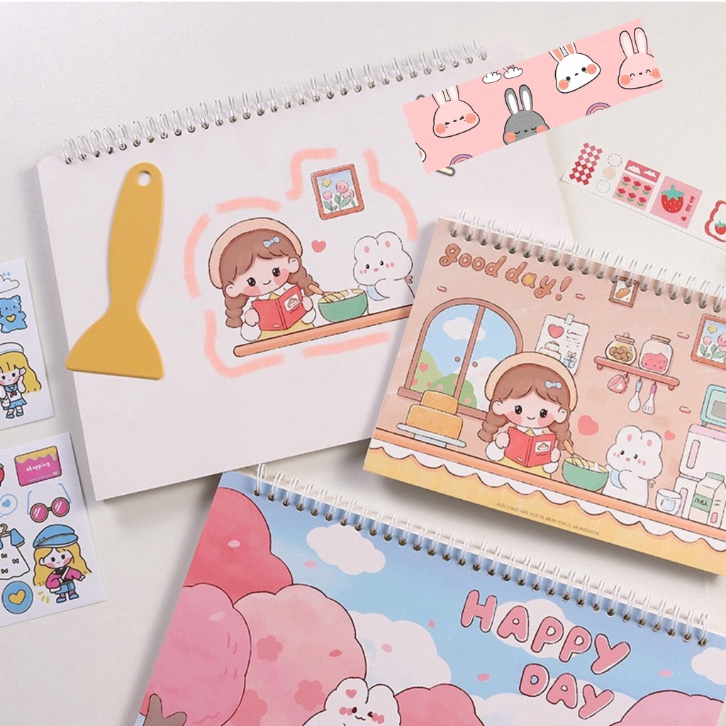 Sổ chiết sticker, sổ lưu trữ washi tape, nhãn dán