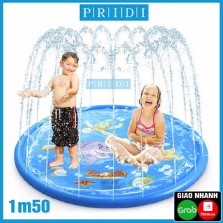 Hồ Bơi Cho Bé Thảm PHUN NƯỚC Cho Bé Hình Tròn 150 cm - Bể Bơi Phao Bơi, Thảm Chơi Nước PRIDI