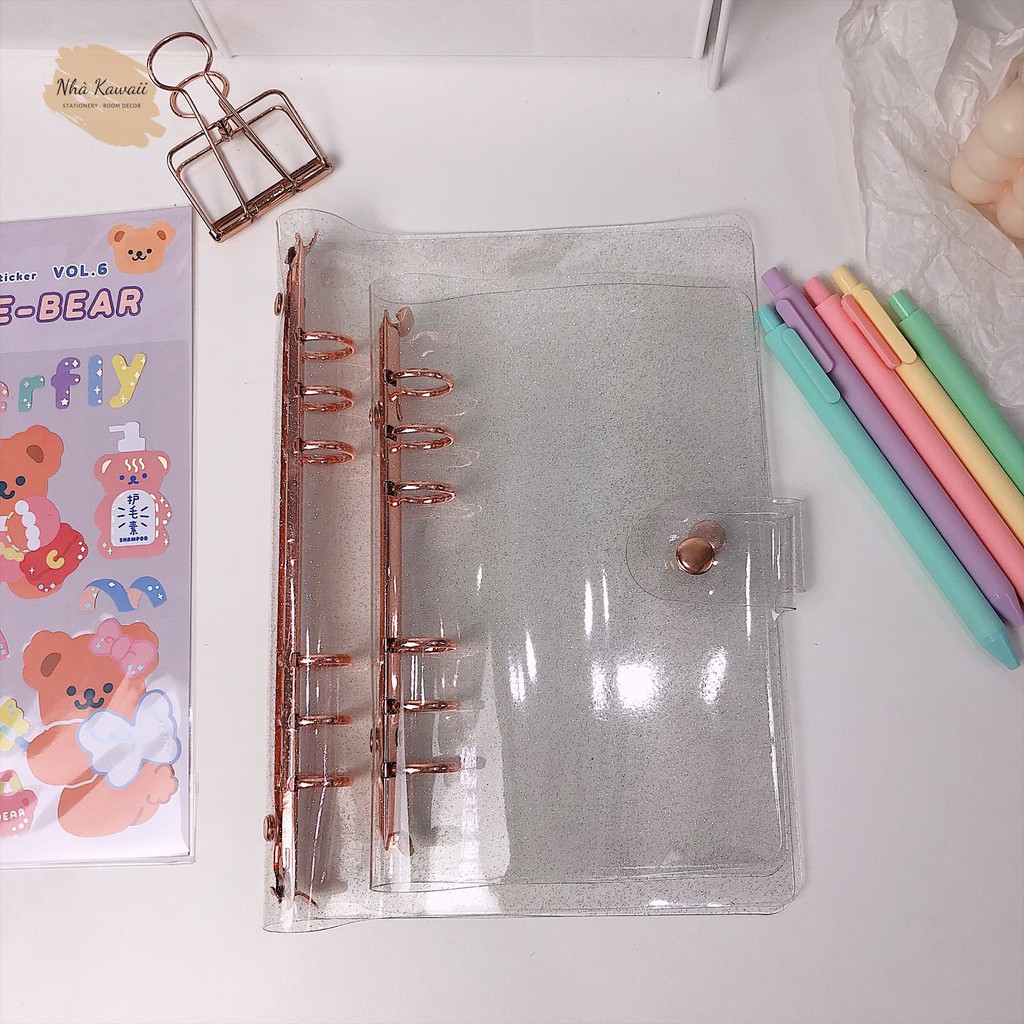 Bìa sổ còng Gold,Rose Gold, binder nhựa dẻo