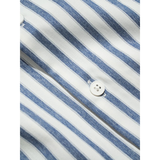 Áo sơ mi nam kẻ sọc 4MEN SM067 dài tay, cổ Đức, vải Oxford và Cotton mềm, nhẹ, bền, thoáng mát | BigBuy360 - bigbuy360.vn