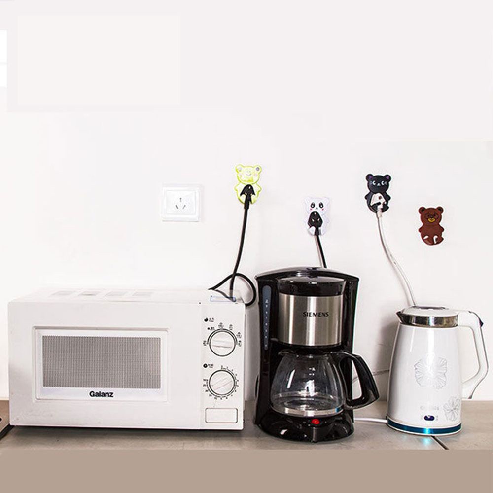 CONOPERY Bộ 2 móc treo phích cắm gắn tường thiết kế hình động vật hoạt hình dễ thương tiện dụng cho nhà bếp / phòng tắm