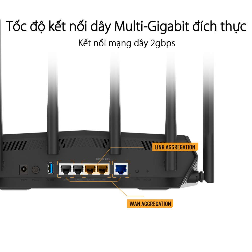 Router ASUS TUF Gaming Băng Tần Kép TUF-AX5400 | Wifi 6 (802.11ax) | AiMesh WIFI Mesh | MU-MIMO |