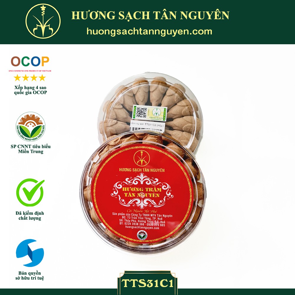 Trầm hương Tân Nguyên, nụ trầm hương cao cấp mùi thơm dịu nhẹ hộp 31 viên dùng cho thác khói