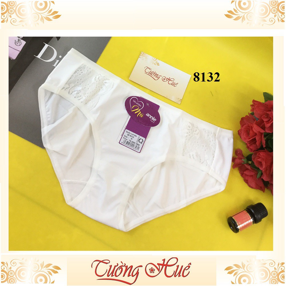 Quần lót nữ annie QE 8132 trơn phối ren.