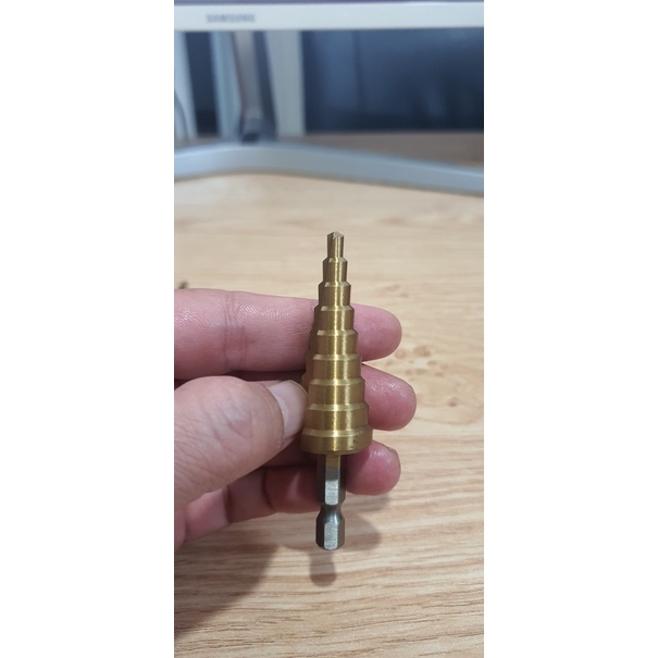 Bộ 3 Mũi Khoan Đa Năng Tháp Nhiều Tầng Hợp Kim Titan Đường Kính Lỗ Từ 4 - 20mm , tặng kèm túi