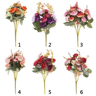 21 bông hoa hồng lụa nhân tạo