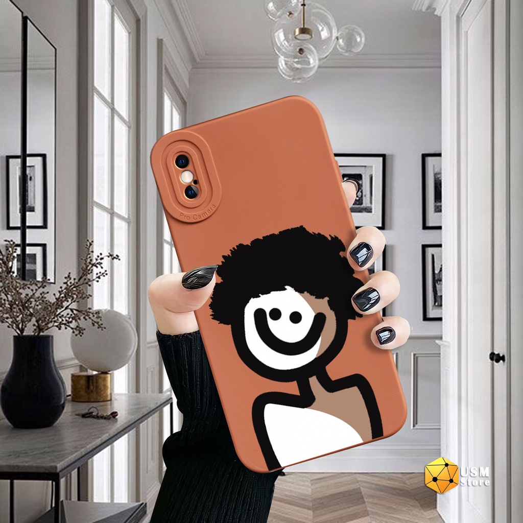 Ốp lưng iphone 6/6s/6 plus/7 plus/8plus/X/XR/XS/XSmax viền vuông, mắt thiên thần bảo vệ camera sau, hình BOY hoạt hình