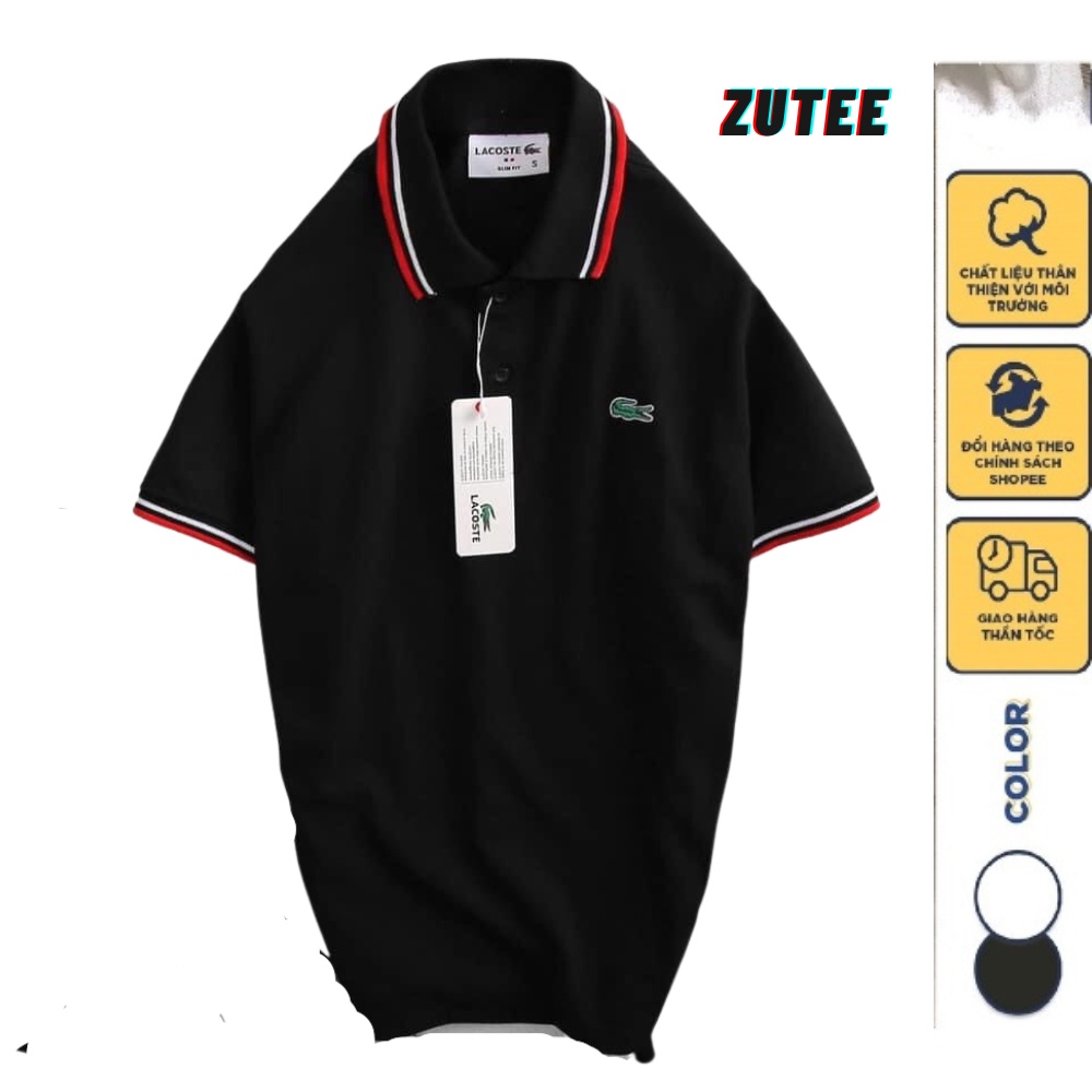 Áo POLO Nam LACOSTE Cá Sấu Cotton Cổ bẻ trẻ trung hiện đại thời trang nam ZUTEE