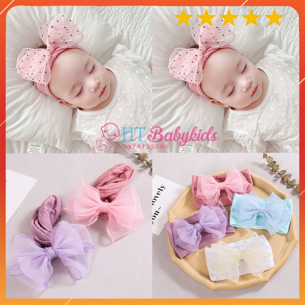 Turban Băng Đô Hoa Nơ Xinh Xắn Dành Cho Bé Gái