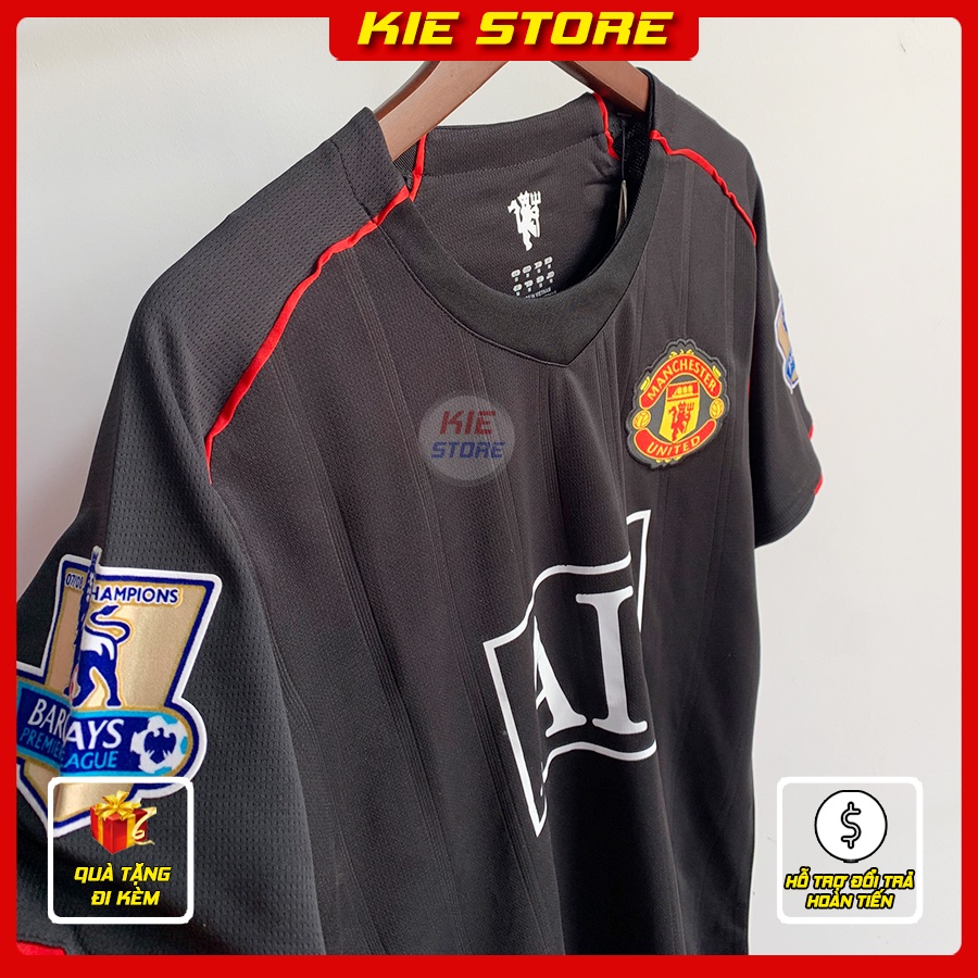 Set bộ thể thao quần áo bóng đá Manchester United 2008 phiên bản SPF/ Bộ quần áo MU 2008 màu đen, vải Thái xịn